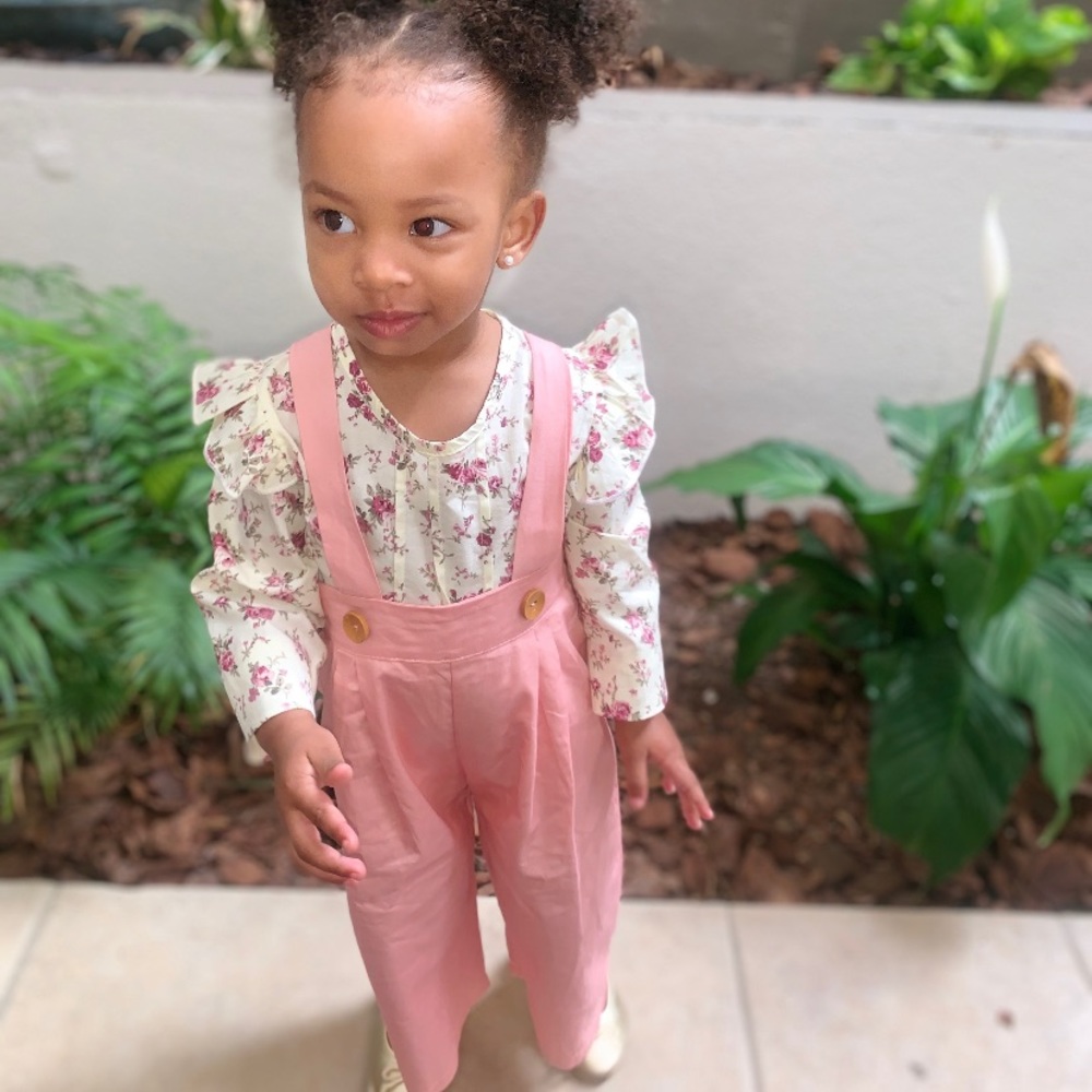 Overalls with blouse
